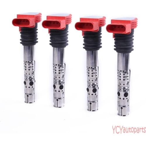4*Ignition Coils Fit For AUDI A4 Quattro B6 2001-2005 8E 1.8T AVJ AMB BFB BEX