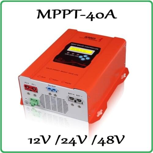 40A Solar Charge Controller MPPT SAKO 150V 40A 12V 24V 48V LCD Solar Panel Battery Charge Charging Controller Regulator