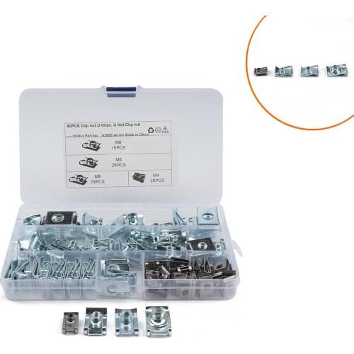 80 Pcs With Stainless Steel 304 Clip Nut B Type Reed Nut Suitable For Car And Motorcycle