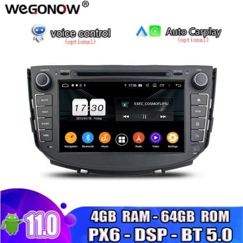 PX6 TDA7851 DSP Android 10.0 Octa Core 4GB RAM 64GB For Lifan X60 2011-2015 Car DVD Player GPS Map RDS Radio wifi Bluetooth 5.0