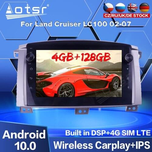 Car Radio GPS For Toyota Land Cruiser LC100 2002 -2007 Android Multimedia Navigation Audio Video DVD Player 128GB Screen Carplay