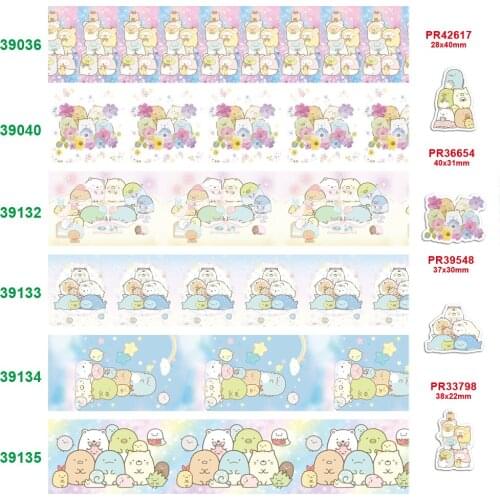 Free shipping characters printed grosgrain ribbon 39036