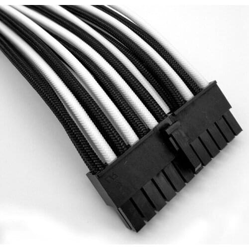 Male to Female Black and White Power Extension Cables use for 24PIN Motherboard /8PIN GPU/8PIN CPU/6PIN GPU 18AWG Transfer Cable