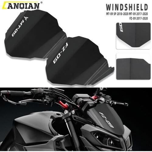 For YAMAHA MT 09 MT09 MT-09 SP FZ09 FZ-09 FZ 09 2017 2018 2019 2020 2021 Motorcycle Aluminum Deflector Windshield Windscreen Kit