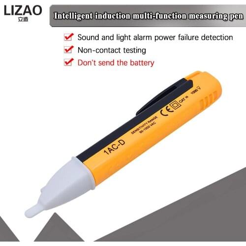 90-1000V Electric Socket Wall AC Power Outlet Voltage Alert Detector Sensor LED Tester LED Indicator Light Voltage Alert Pen
