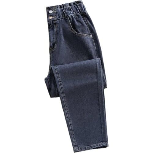 Femme Apricot Black Mom Jeans Mujer 4XL Plus Size Womens Denim Trousers Casual Streetwear High-Waist Harem Pants Pantalon