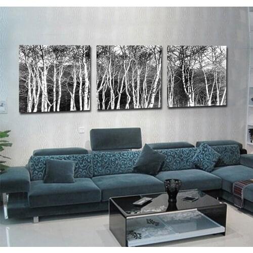 Canvas retro tree 3 classic style decorative wall landscape painting art decorative printing framed XJDC12-140