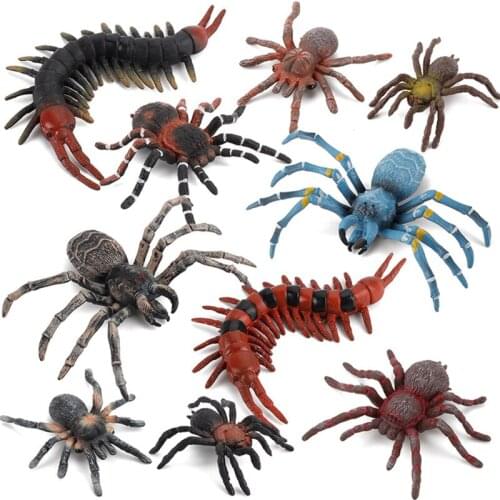 Spoof Toys Party Props Funny Prank Toys Simulation Spider Centipede Reptile Insect Animal Model Tricky Decorative Ornaments 2021
