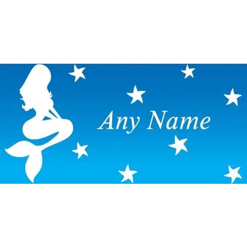 Personalised Mermaid Vinyl Wall Sticker Any Name Decal Customized Gift Wall Stickers For kids Room Muraux adesivo de parede D601