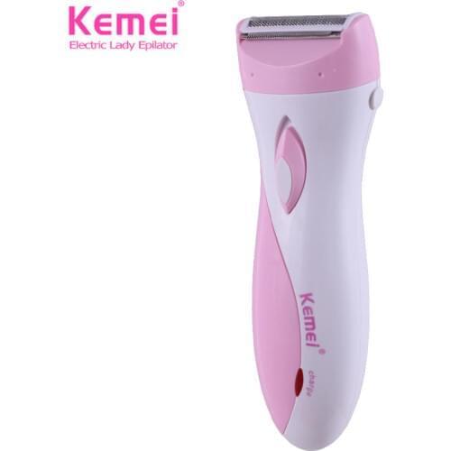 Kemei Electric Shaver Women Hair Removal Electric Razor Lady Shaver Rechargeable Lady Epilator Hair Remover Bikini Depilation