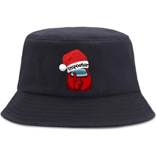 Red Impostor With Red Hat Print Unisex Cap Lovely Beach Sunscreen Hat Summer Outdoor Fishing Hats Foldable Casual Fisherman Hat