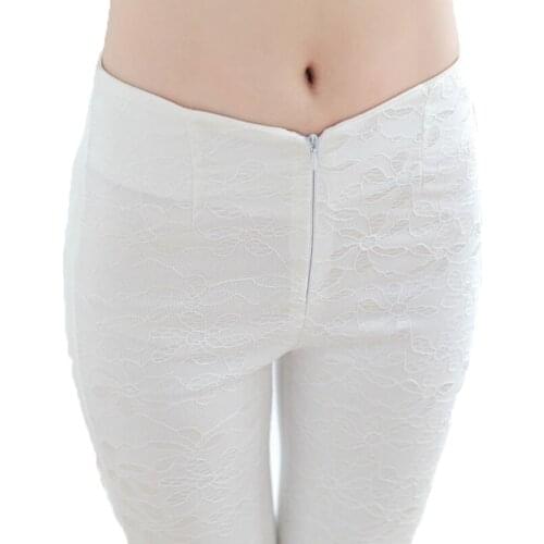 Summer fashion High-elastic women leggings Slim thin lace stitching pencil pants skinny pants plus size lace pantalones mujer