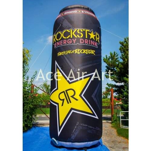 Customized advertising logo inflatable drink can model for store promotion