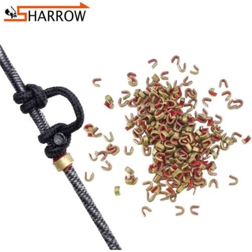 30/50/100pcs Bowstring Buckle Clip Copper Nocking Point Bow String Release Positioning For Hunting Shooting Archery Accessories