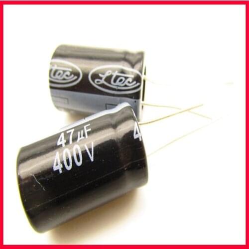 Brand new 400V47UF electrolytic capacitor 47UF/400V size 16*25, pitch 8mm, the price is 1 unit price