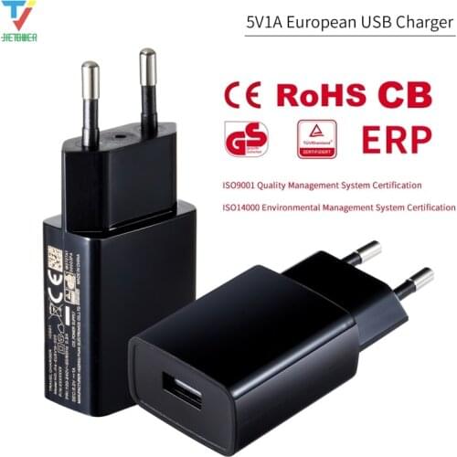 50pcs/lot Universal USB Charger 5V1A Travel Wall Charger Adapter for iPhone7 Samsung S8 Smart Mobile Phone Charger EU Plug cheap