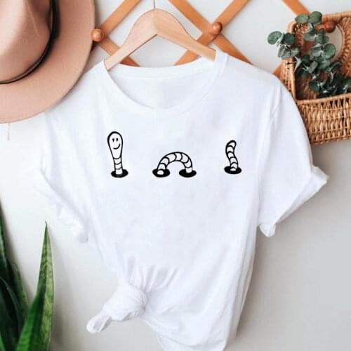 Women Summer Tshirts Funny 90s Girl Cute Cartoon Kawaii Fashion Short Sleeve Clothes Graphic T Top Lady Print Female Tee T-Shirt