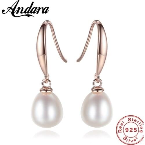 Hot Sale Natural Pearl Earrings for Women 925 Sterling Silver Freshwater AAAA Pearl Stud Prisoner Accessories Earrings