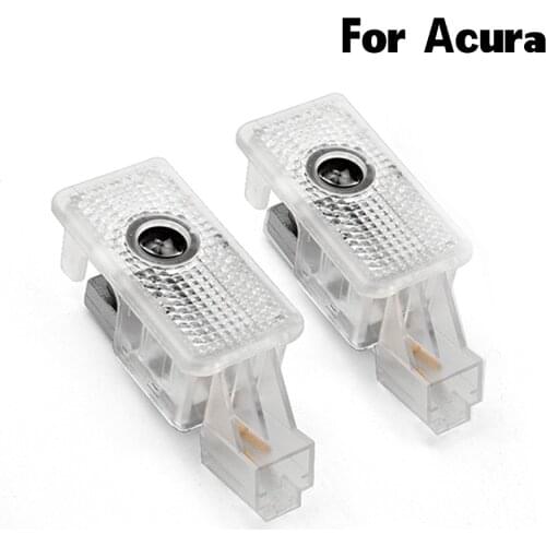 2 Pcs LED Car Door Ghost Light for Acura MDX RLX ZDX TLX Auto Emblem Laser Projector Welcome Lamp Assembly Courtesy Luces