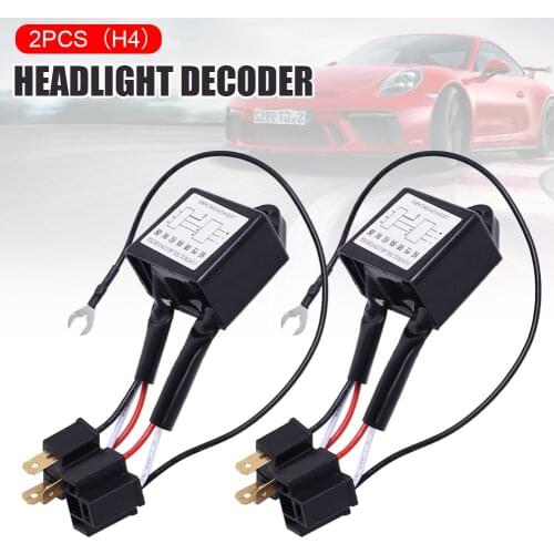 2 x LED Polarity Converter Negative Switch Harness Adapter for H4 Xenon Lamp