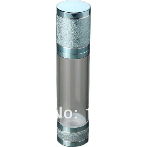50ml BLUE airless bottle,white/transparent pump, blue lid