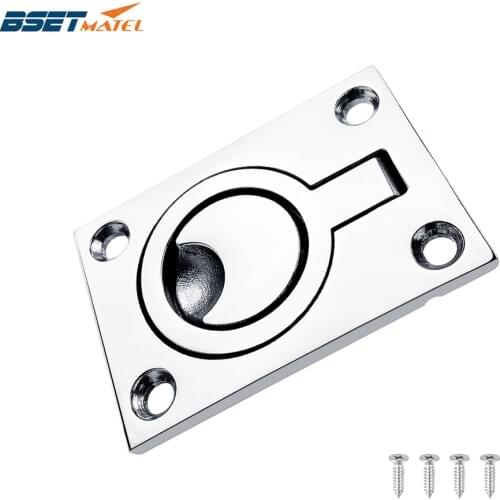 62*44mm Stainless Steel 316 Marine Boat Deck Hatch Flush Pull Lift Handle Ring Door Knobs Pull Ring Hardware Accessories