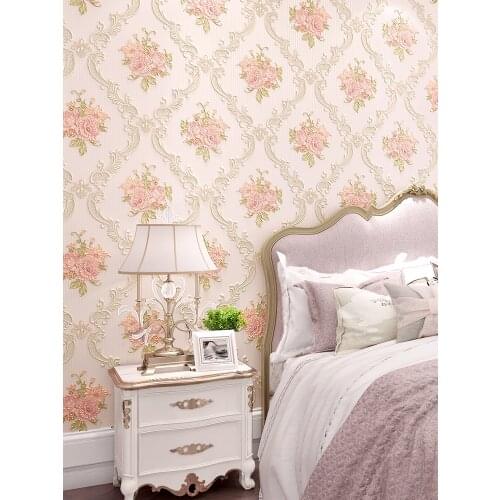 Beibehang European floral damask wallpapers for living room stripe Wall paper papel wall 3D Embossed flowers wall paper roll