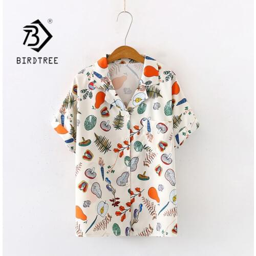 Блузки с цветами BIRDTREE TB China At AliExpress