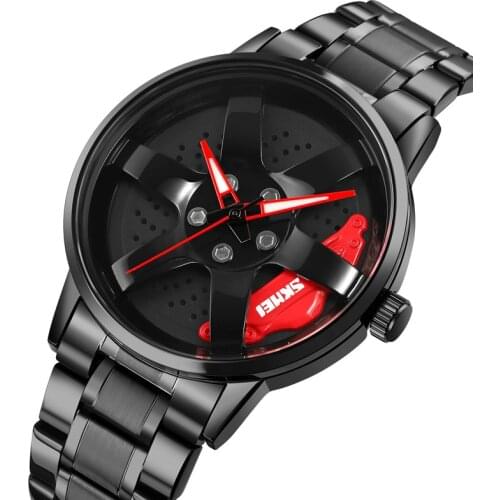 Skmei Wheel Rotation Creative Fashion Mens Watch Che Youhui League Fans Butterfly Double Snap Watch 1824