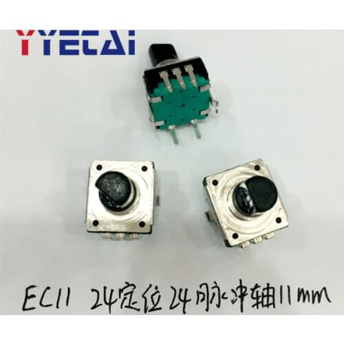 EC11 Encoder with Switch 24 Number of Positions Pulse Length 11MM Knob Switch Standard Push The Switch Standard