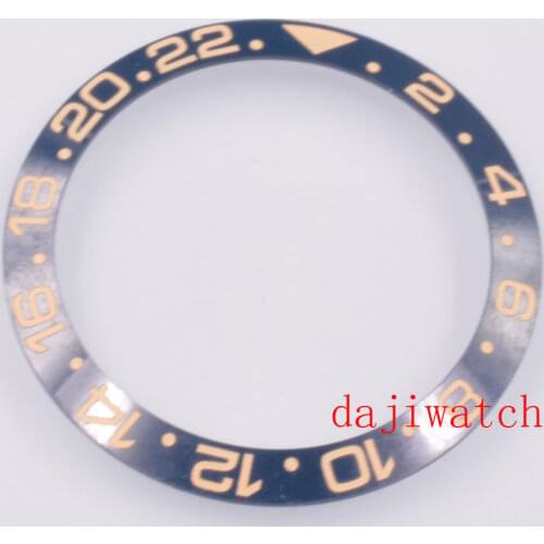 GMT new 38mm high quality ceramic/titanium alloy frame suitable for 40mm case GMT mens watch bezel