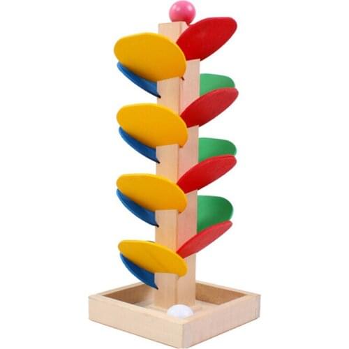 Montessori Blocks Toy Wooden Tree Marble Ball Run Track Game For Boy Kids Children Gift Learning Educational Intelligence Toys