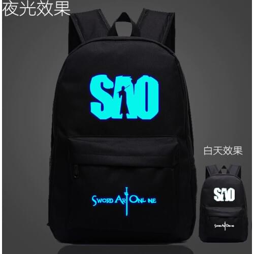 IVYYE Sword Art Online Fashion Oxford Backpacks Rucksacks Night Light Backpack Casual Luminous Travel Knapsack Unisex New