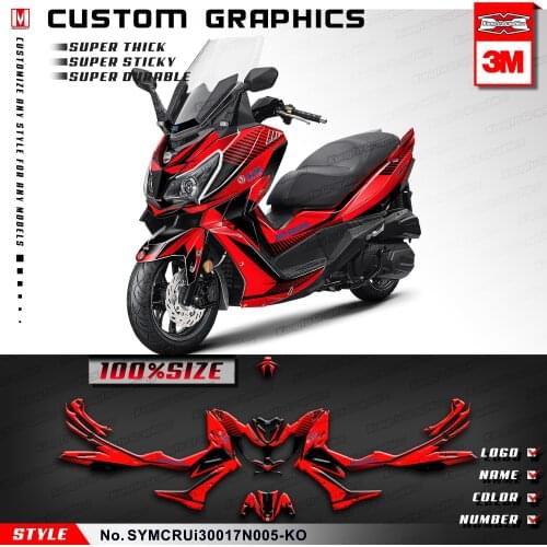 KUNGFU GRAPHICS Motorbike Stickers Decals Deco Kit for SYM Cruisym 300 2017 2018 2019 2020, Customizable