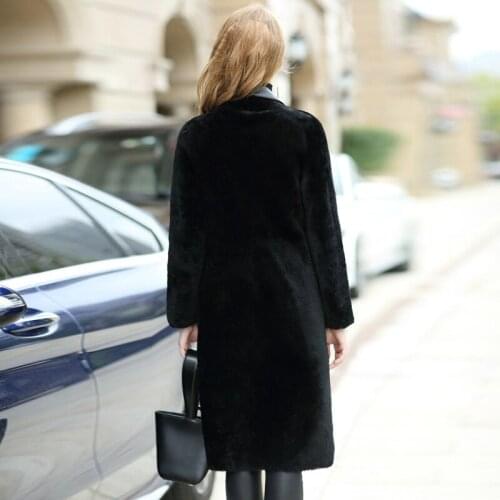 Top Quality Wool Double Faced Coat Sheepskin Leather Jacket Wool Fur Coat Women Winter Warm Thick Outwear ZQ1677MF353