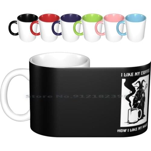 I Like My Coffee-Black Ceramic Mugs Coffee Cups Milk Tea Mug Like My Coffee Black Wicca Wizard Fantasy Goth Gothic Death Metal