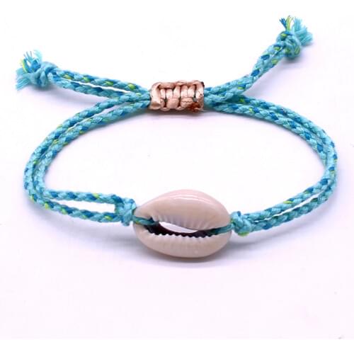 New bracelet simple style shell bracelet beach natural shell color rope activity knot braceletlets for women jewelry gift