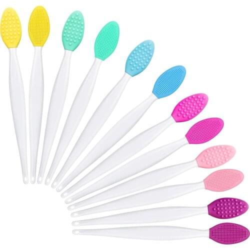Lip Brush Double-Sided Silicone Nose Brush Exfoliator Acne Blackhead Remover Facial Cleansing Brush Beauty Makeup Tool Skin Care