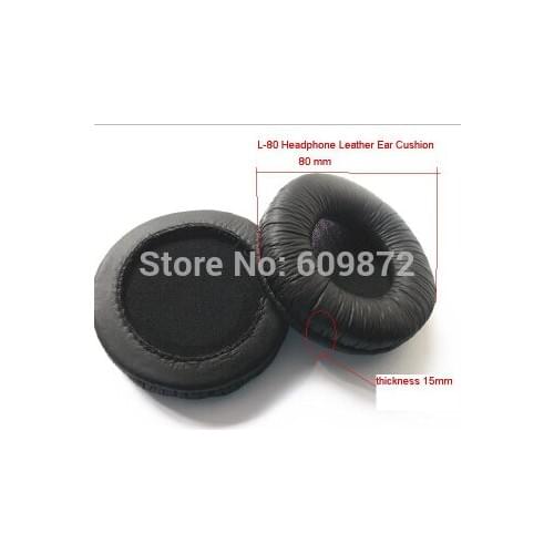Linhuipad Replacement Headphone Leatherette Earpads cushions, headset covers , 80mm diameter, 50 pcs / lot , Fedex Shipping