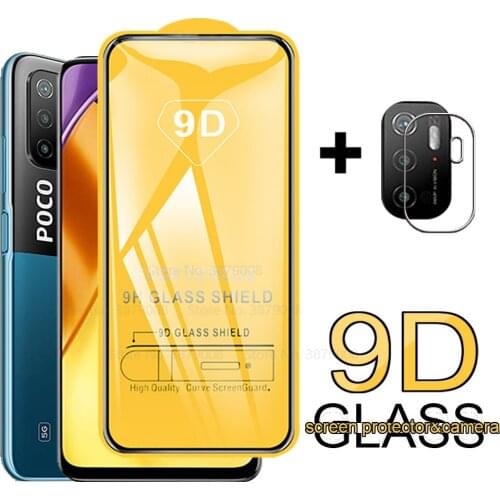 Full Cover Full Glue Glass For Poco M3 Pro 5G Screen Protector For Poco M3 Pro Phone Glas Film For Poco M 3 Pro Camera Glass 6.5