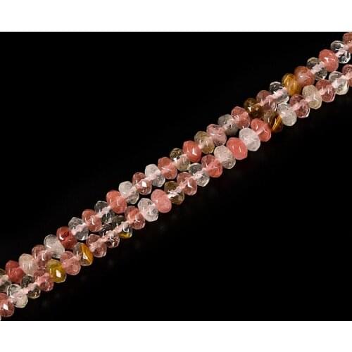 Pick Size 5*8mm Faceted Watermelon Crystal Beads DIY jewelry Bracelet Necklace For Valentines Day Gift Loose Beads 15inch H233