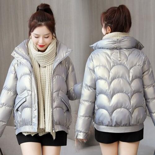 ISENMAL Women Short Jacket Winter Thick Hooded Cotton Padded Coats Female Korean Loose Puffer Parkas Ladies Oversize Outwear