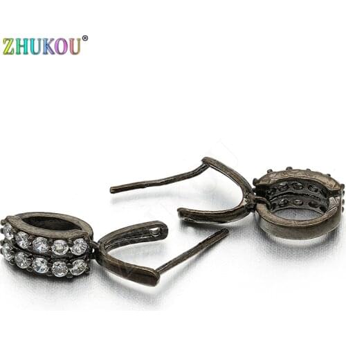 4*14mm Brass Cubic Zirconia Charms Pendants DIY Jewelry Findings Accessories, Mixed Color, Model: VD316