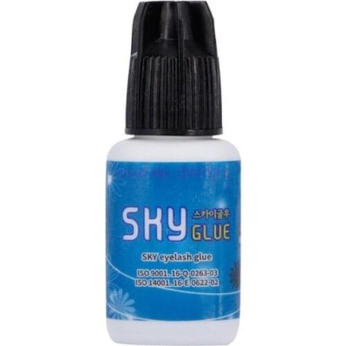 50pcs Original Korea Sky Adhesive Glue S Type for Eyelash Extensions Eyelash Adhesive S type 5ml Black Cap