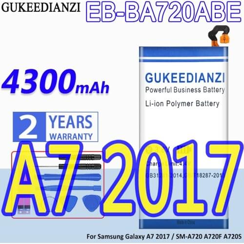 High Capacity GUKEEDIANZI Battery EB-BA720ABE 4300mAh For Samsung Galaxy J7 Pro SM-J730F / J7 2017 J7Pro