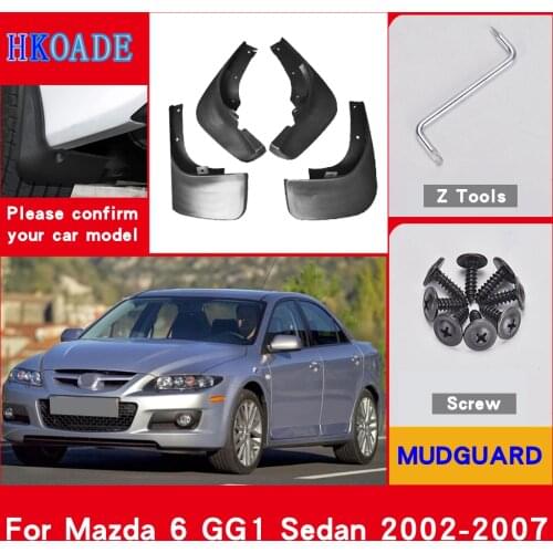 Car Fender Mud Flaps For Mazda 6 GG Saloon Sedan 2002-2007 Mudguards Splash Guards Fender Mudflaps Car Fender Accessories