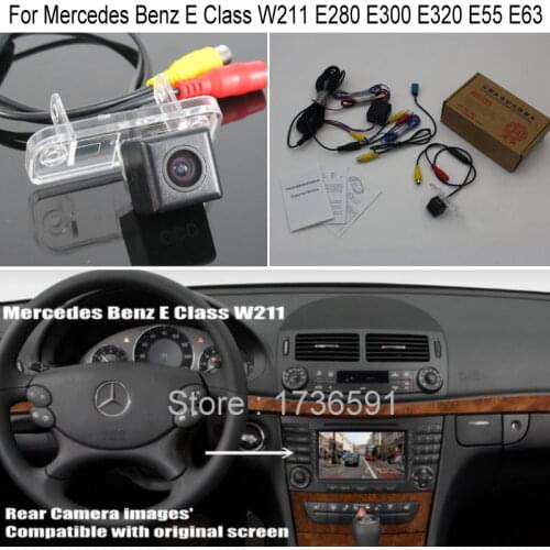 Car Rear View Camera Sets For Mercedes Benz E Class W211 E200 E220 E240 E280 E300 E320 2002~2008 RCA Original Screen Compatible