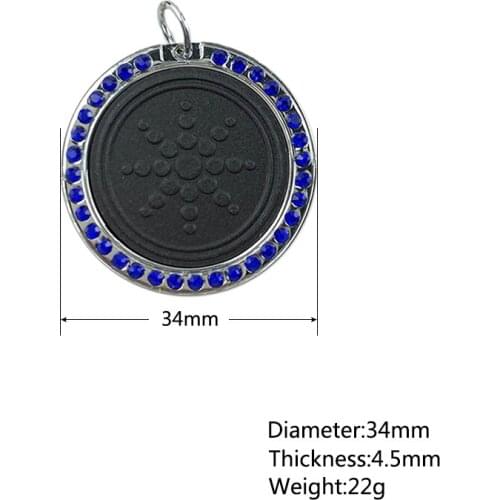 Bio Scalar Quantum Energy Pendant Necklace Lava Stone with Negative Ions EMF Protection