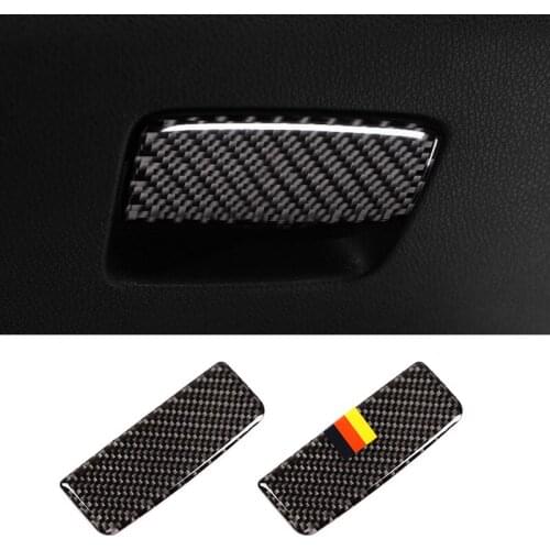 For Mercedes Benz A CLA Class 13-18 / GLA 15-18 Carbon Fiber Car Passenger Side Storage Box Pull Handle Cover