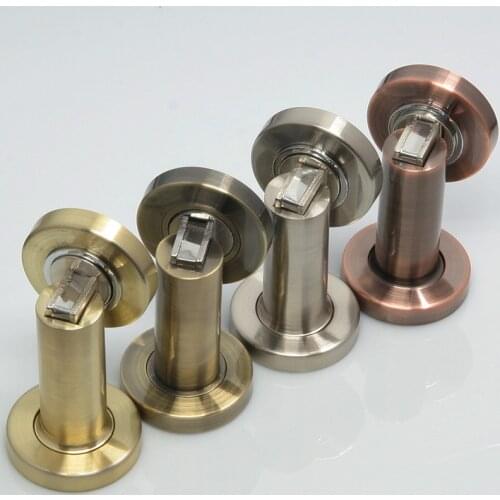 Door Handle Stopper Door Suction Zinc Alloy Stainless Steel Color Magnetic Strong Magnetic Indoor Cylindrical Door Suction Wall